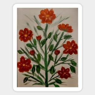 painting of some wildflowers dont in metallic paint Sticker